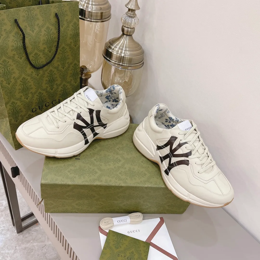 P700👟👟 The top version of GUCCI dad shoes, the latest upgraded version❗❗ The fabric is 100% consistent with the store. The whole series uses four leather styles. Each pattern, color and fabric are one-to-one consistent with the store. Women's size 35 36 37 38 39 40 Men's size 39 40 41 42 43 44 (women's size 34, men's size 45 can be customized)